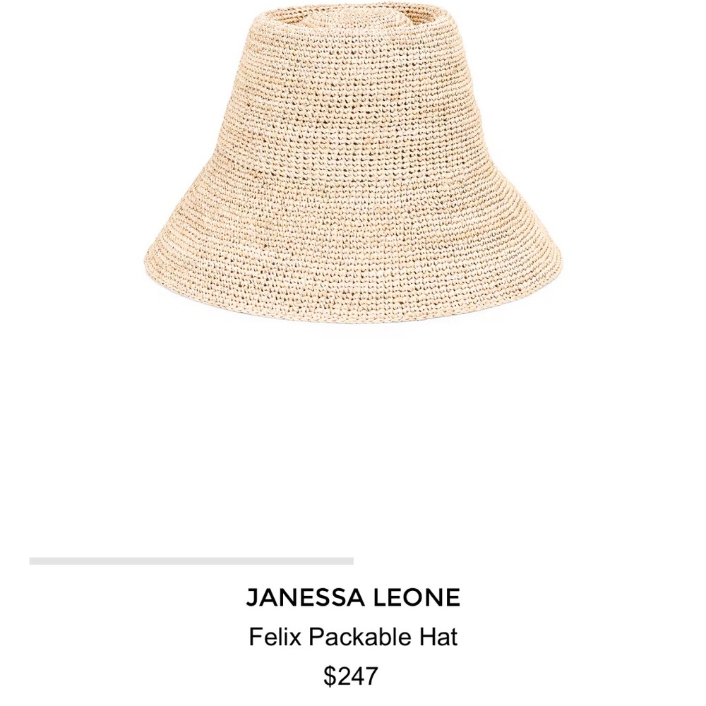 Janessa Leone Cream Felix Packable Hat